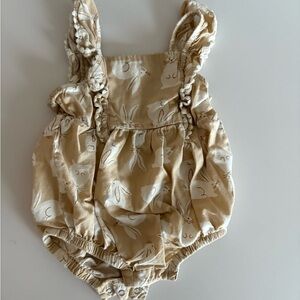 Adorable Bunny Print Baby Romper